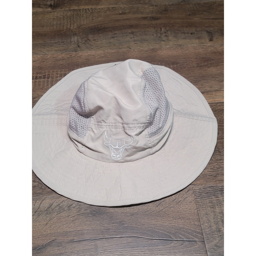 Chicago Bulls NBA Ultra Game Tan Boonie Bucket Hat Mesh Vents Adjustable OSFM